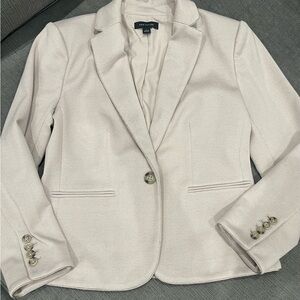 Ann Taylor Short One Button Peak Blazer - Pastel Pink, New